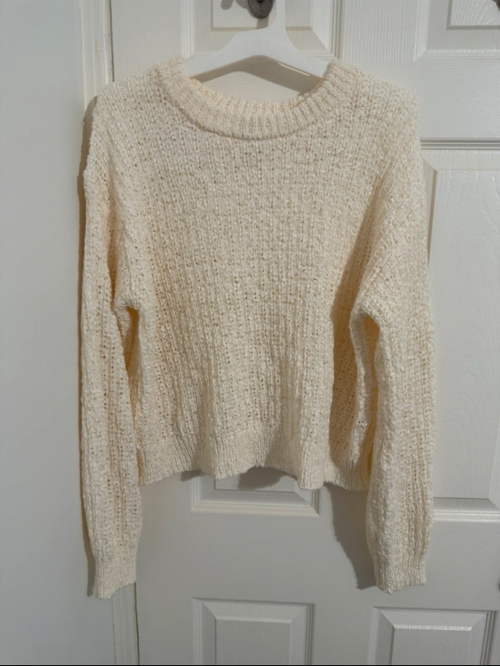 a new day Cream Chunky Knit Crewneck Sweater